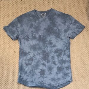 *never worn* BYLT Basics Men's Gray-Blue Tie-Dye Crew Neck Tee